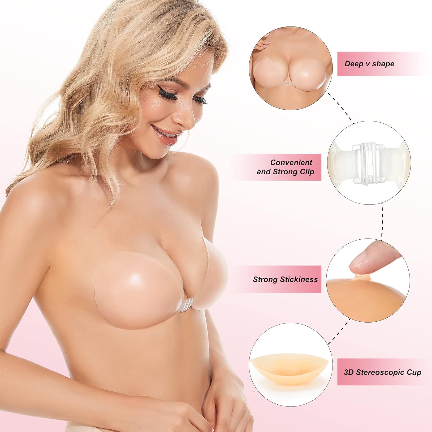 Soutien-gorge adhésif push-up  - Strapless Bra Adhesive avis et prix